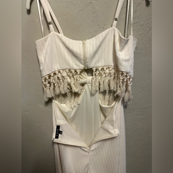 Fore White Tassel Jumpsuit - large - Picture 13 of 14